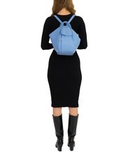 LESAC TRIO Zaino sacca in pelle nappa azzurro - Borse Donna - 5