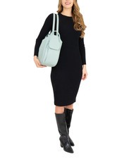 LESAC TRIO Zaino sacca in pelle nappa verde salvia medio - Borse Donna - 4