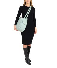 LESAC TRIO Zaino sacca in pelle nappa verde salvia medio - Borse Donna - 6