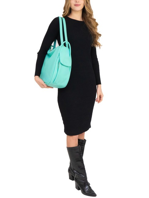 TRIO Zaino sacca in pelle nappa verde salvia chiaro - Borse Donna