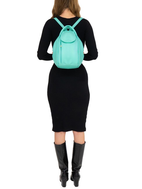 TRIO Zaino sacca in pelle nappa verde salvia chiaro - Borse Donna