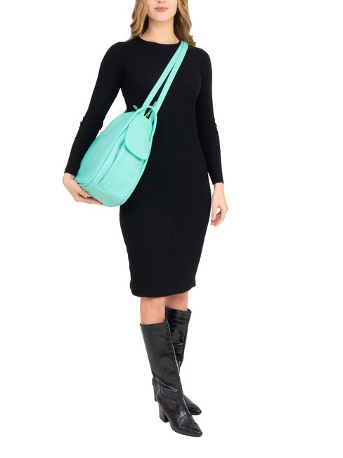 TRIO Zaino sacca in pelle nappa verde salvia chiaro - Borse Donna