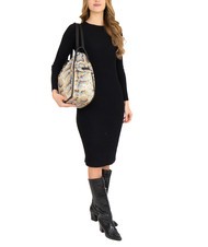 LESAC TRIO Zaino sacca in pelle stampa pitone pitone grigio - Borse Donna - 4