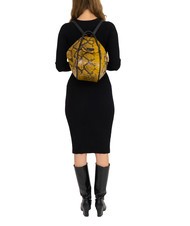 LESAC TRIO Zaino sacca in pelle stampa pitone pitone marrone - Borse Donna - 5