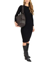 LESAC TRIO  Zaino sacca in pelle martellata caffe25 - Borse Donna - 4