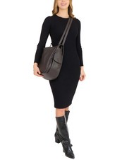 LESAC TRIO  Zaino sacca in pelle martellata caffe25 - Borse Donna - 6