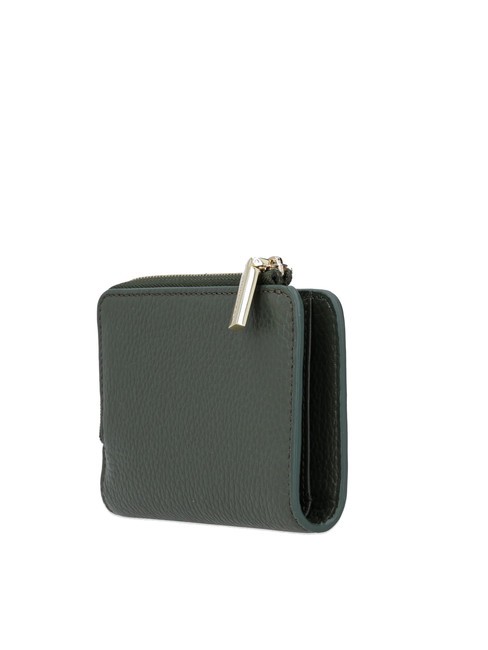 METALLIC SOFT Portafoglio piccolo in pelle alga - Portafogli Donna