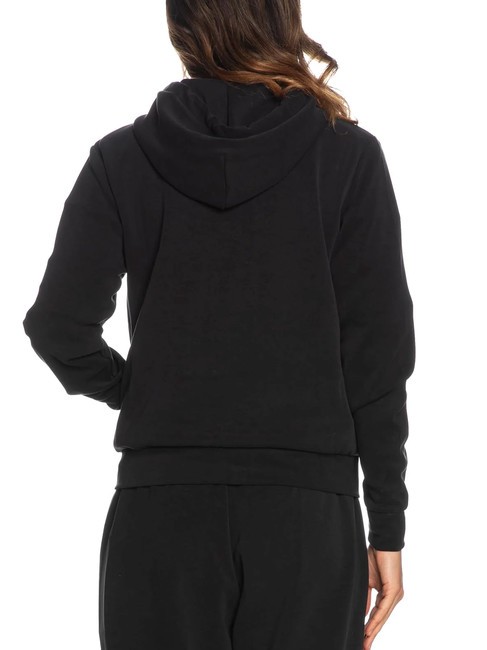 GIRLY Felpa con cappuccio full zip black - Felpe Donna