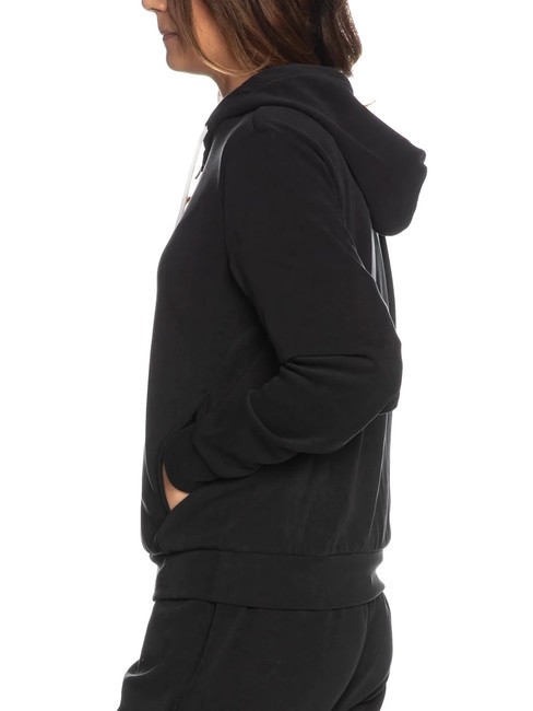 GIRLY Felpa con cappuccio full zip black - Felpe Donna