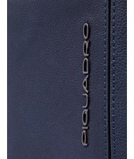 PIQUADRO CRONUS  Zaino porta PC 13", in pelle blu - Zaini da lavoro porta PC - 4