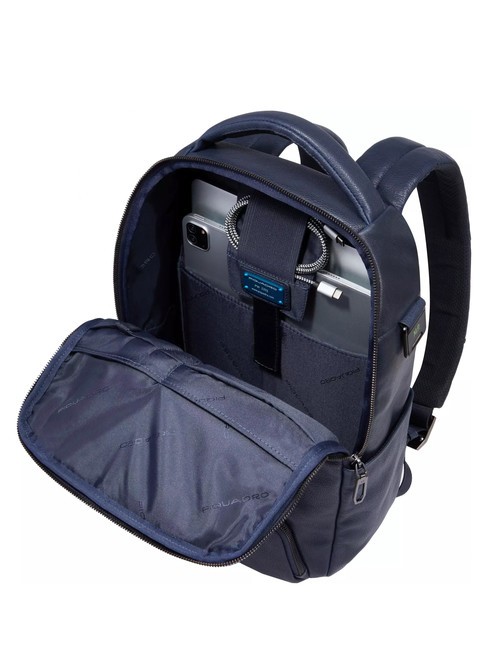 CRONUS  Zaino porta PC 13", in pelle blu - Zaini da lavoro porta PC