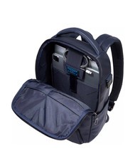 PIQUADRO CRONUS  Zaino porta PC 13", in pelle blu - Zaini da lavoro porta PC - 5