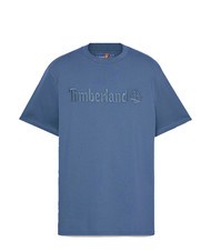 TIMBERLAND EMBROIDERY TONAL T-shirt in cotone dark denim - T-shirt Uomo - 4