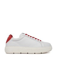 LOVE MOSCHINO BOLD 40 Sneakers in pelle bianco/rosso - Scarpe Donna - 2