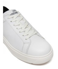 LOVE MOSCHINO BOLD 40 Sneakers in pelle bianco/nero - Scarpe Donna - 5