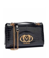 LOVE MOSCHINO CROCO Convertible Borsetta a spalla / a tracolla croco nero - Borse Donna - 2