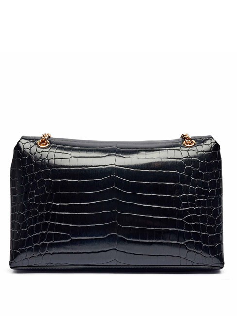 CROCO Convertible Borsetta a spalla / a tracolla croco nero - Borse Donna