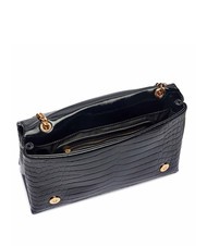 LOVE MOSCHINO CROCO Convertible Borsetta a spalla / a tracolla croco nero - Borse Donna - 4