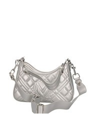 LOVE MOSCHINO QUILTED LM Borsa a tracolla silver - Borse Donna - 4