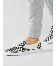 VANS CLASSIC SLIP-ON Sneakers in tela blk&whtchckerbo - Scarpe Unisex - 9