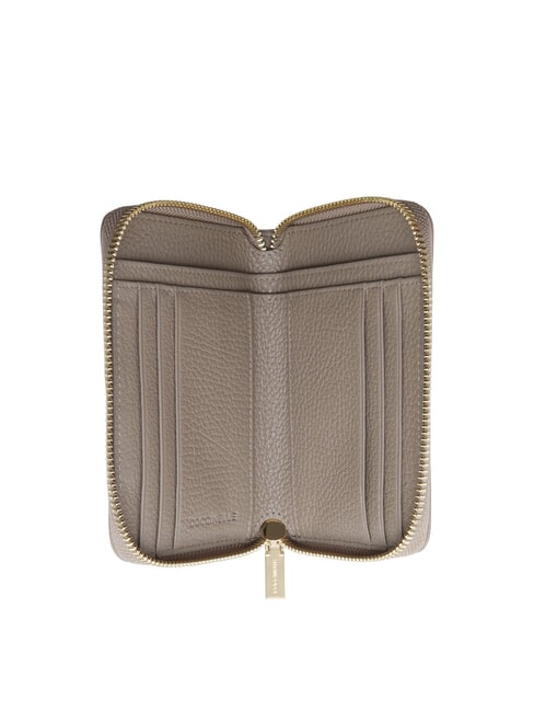 METALLIC SOFT Portafoglio piccolo in pelle martellata warm taupe - Portafogli Donna