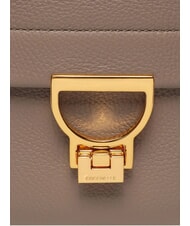 COCCINELLE ARLETTIS Borsetta in pelle martellata warm taupe - Borse Donna - 4