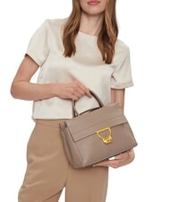 COCCINELLE ARLETTIS Borsetta in pelle martellata warm taupe - Borse Donna - 5