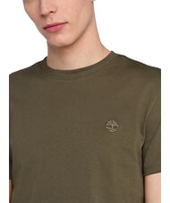 TIMBERLAND SS DUNRIVER CREW T-shirt in cotone leaf green-cassel earth - T-shirt Uomo - 3