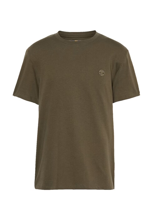 SS DUNRIVER CREW T-shirt in cotone leaf green-cassel earth - T-shirt Uomo