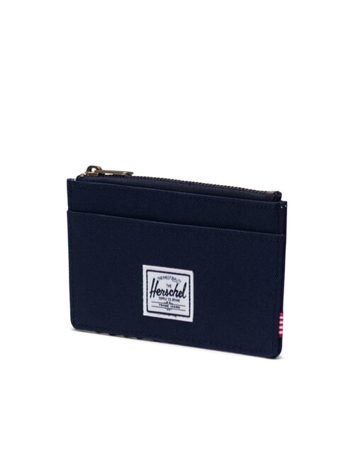 OSCAR Portacarte piatto con portamonete PEACOAT/TAN - Portafogli Uomo