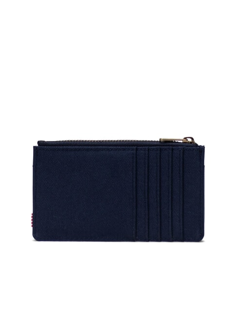 OSCAR Portacarte piatto con portamonete PEACOAT/TAN - Portafogli Uomo