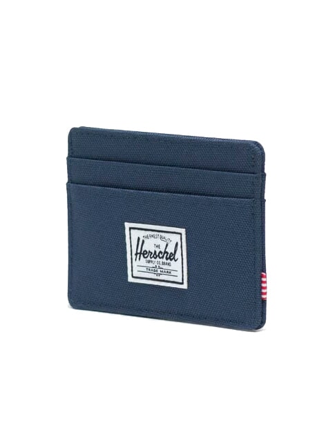 CHARLIE RFID Porta carte piatto navy tan - Portafogli Uomo
