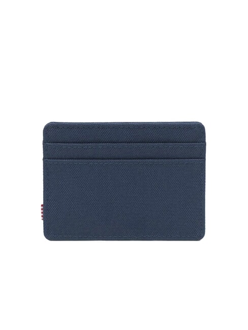 CHARLIE RFID Porta carte piatto navy tan - Portafogli Uomo