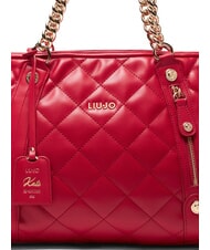 LIUJO KATE Borsa trapuntata manici catena rosso pompeiano - Borse Donna - 4