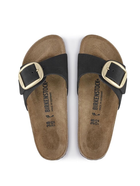 MADRID BIG BUCKLE Ciabattina in pelle nubuck black - Scarpe Donna