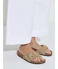 BIRKENSTOCK MADRID BIG BUCKLE Ciabattina in pelle nubuck sandcastle - Scarpe Donna - 7