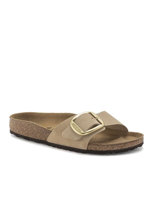 MADRID BIG BUCKLE Ciabattina in pelle nubuck sandcastle - Scarpe Donna