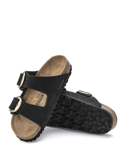ARIZONA BIG BUCKLE Sandalo ciabatta in pelle nubuck black - Scarpe Donna