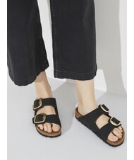 BIRKENSTOCK ARIZONA BIG BUCKLE Sandalo ciabatta in pelle nubuck black - Scarpe Donna - 7