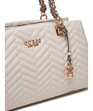 GUESS ANNING Borsa trapuntata manici catena STONE - Borse Donna - 3