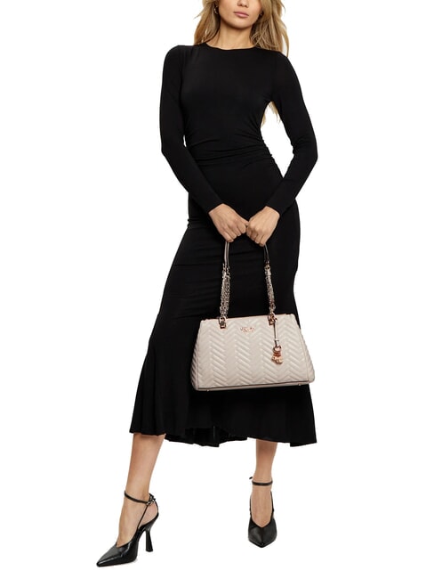 ANNING Borsa trapuntata manici catena STONE - Borse Donna