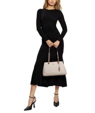 GUESS ANNING Borsa trapuntata manici catena STONE - Borse Donna - 5