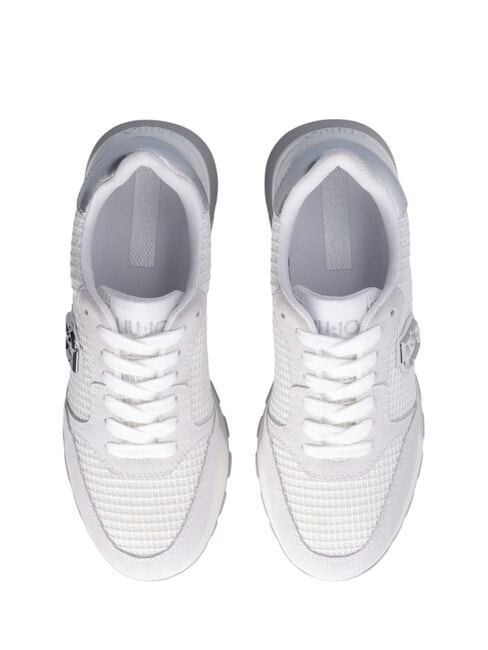 AMAZING 25 Sneakers in suede e mesh white/silver - Scarpe Donna