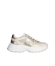 LIUJO EVA 02 Sneakers in pelle e lurex ivory/light gold - Scarpe Donna - 2