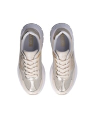 LIUJO EVA 02 Sneakers in pelle e lurex ivory/light gold - Scarpe Donna - 3