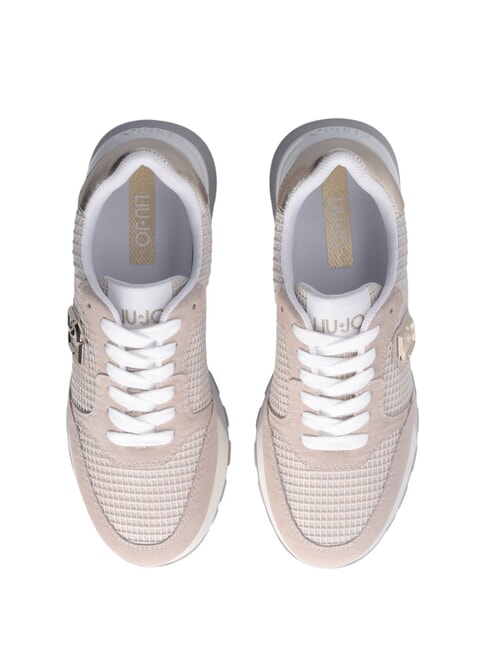 AMAZING 25 Sneakers in suede e mesh sand/light gold - Scarpe Donna