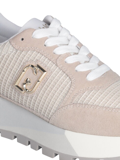AMAZING 25 Sneakers in suede e mesh sand/light gold - Scarpe Donna