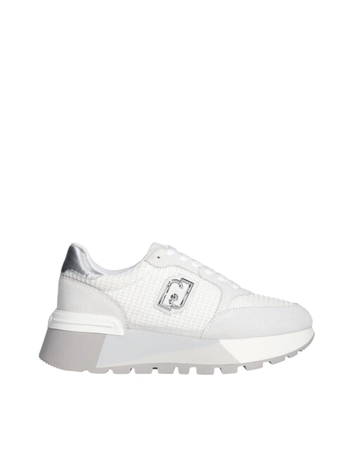 AMAZING 25 Sneakers in suede e mesh white/silver - Scarpe Donna