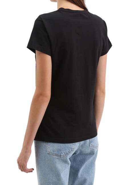 REUCA T-shirt in cotone stretch black/silver dark - T-shirt e Top Donna
