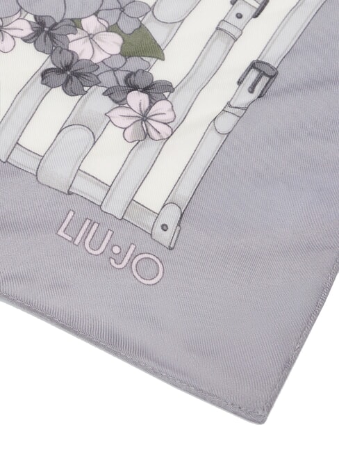 FLOWER METALLERIA Foulard con stampa NERO - Sciarpe